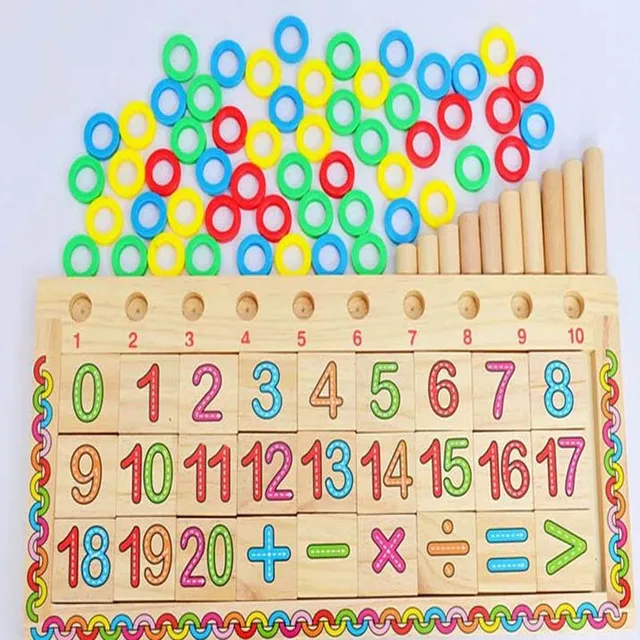 2017 Desain Baru Bayi Mainan Rainbow Rings Domino ...