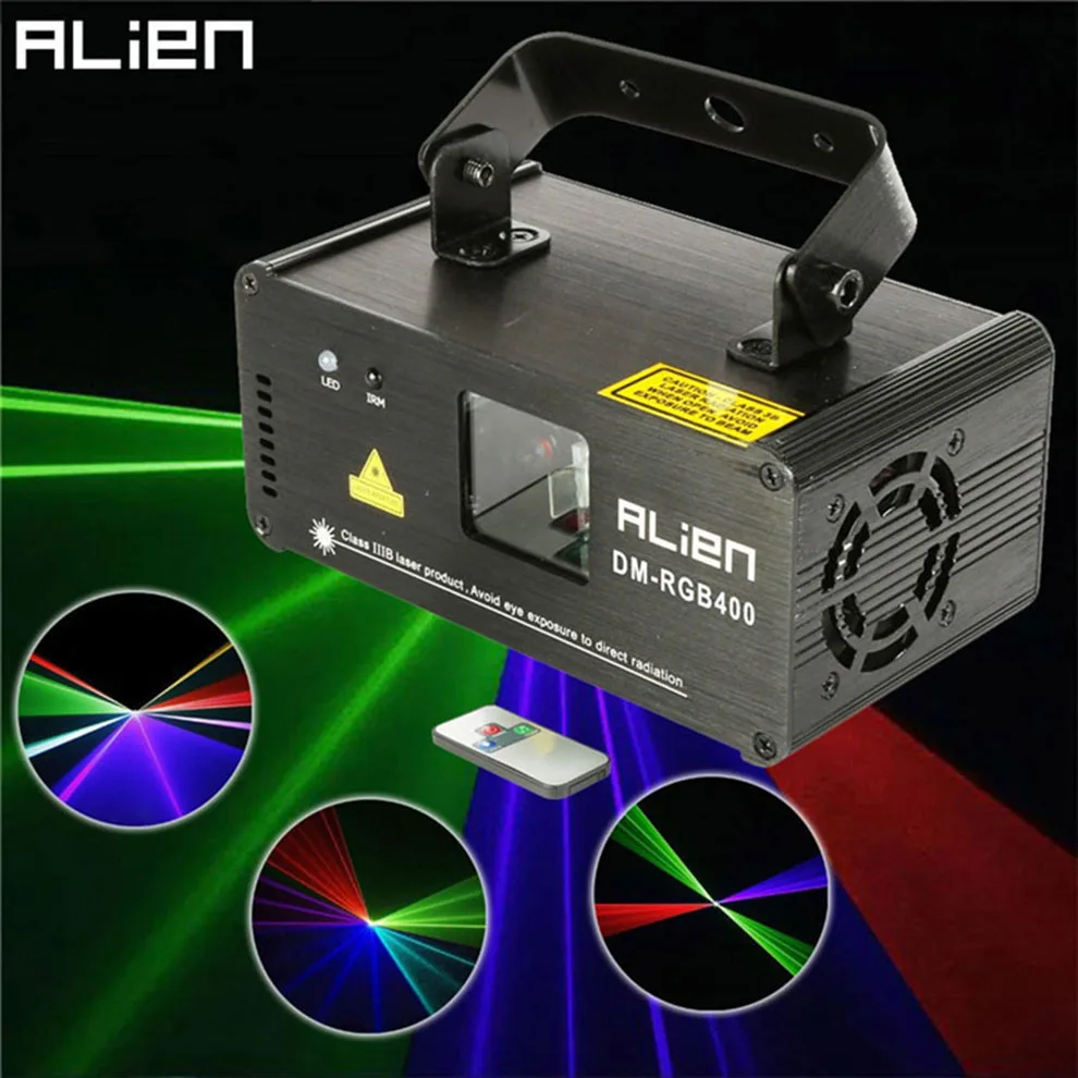 

ALIEN Mini Led Rgb Home Stage Lighting Effect DMX Laser Projector With Remote Lumiere Disco Lights Dj Party Stage Light For Sale