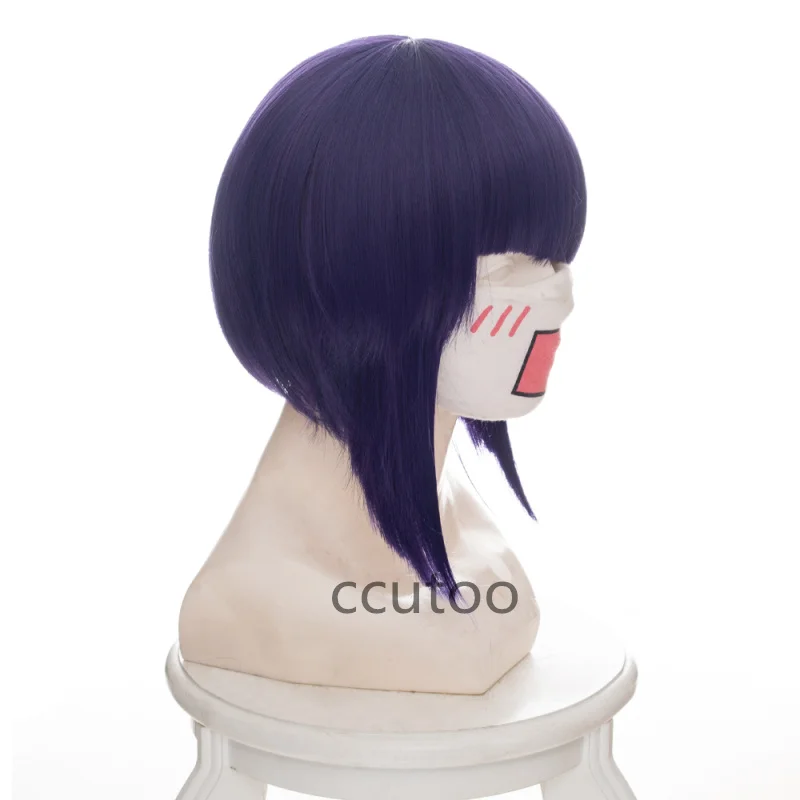 Ccutoo My Hero Академия Kyoka Дзиро Косплэй парик 35 см Короткие Фиолетовый Синий Mix Синтетические волосы Boku без Hero Академия для для женщин
