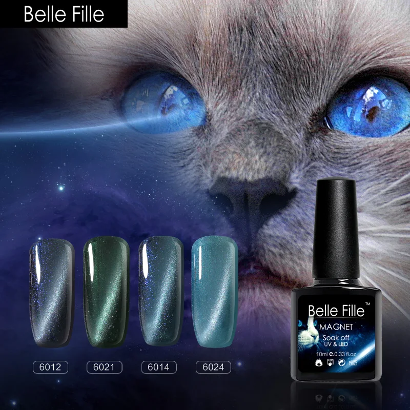 Гель для ногтей BELLE FILLE 10 мл кошачий глаз Esmaltes Permanentes De Uv Y Led маникюрный лак цветной