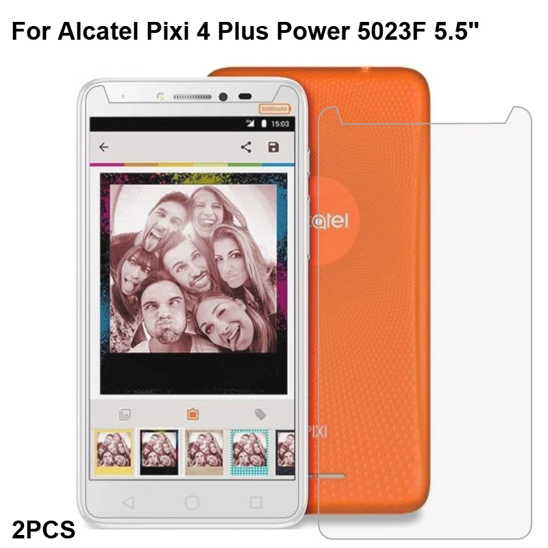 

2PCS For Alcatel Pixi 4 Plus Power 5023F Tempered Glass 9H High Quality Protective Film For Alcatel 5023F Glass Screen Protector