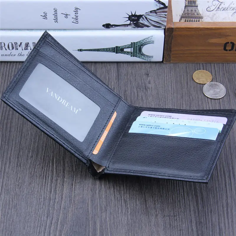 Мужской складной деловой кожаный бумажник ID кредитный держатель для карт кошелек мужской кошелек клатч portfel cuzdan billetera carteira#2O24