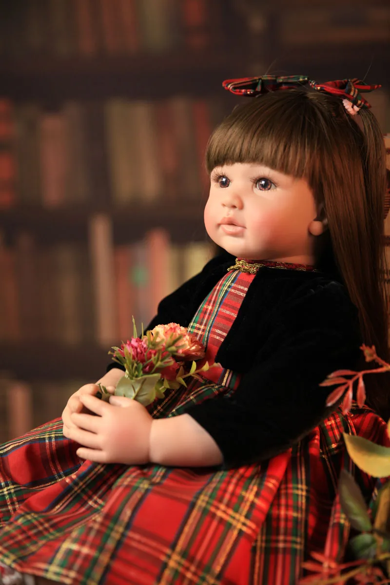 60 см Силиконовая игрушка для младенцев, 24 дюйма, Реалистичная виниловая кукла принцессы для девочек, высокое качество, подарок на день рождения, игрушка для дома