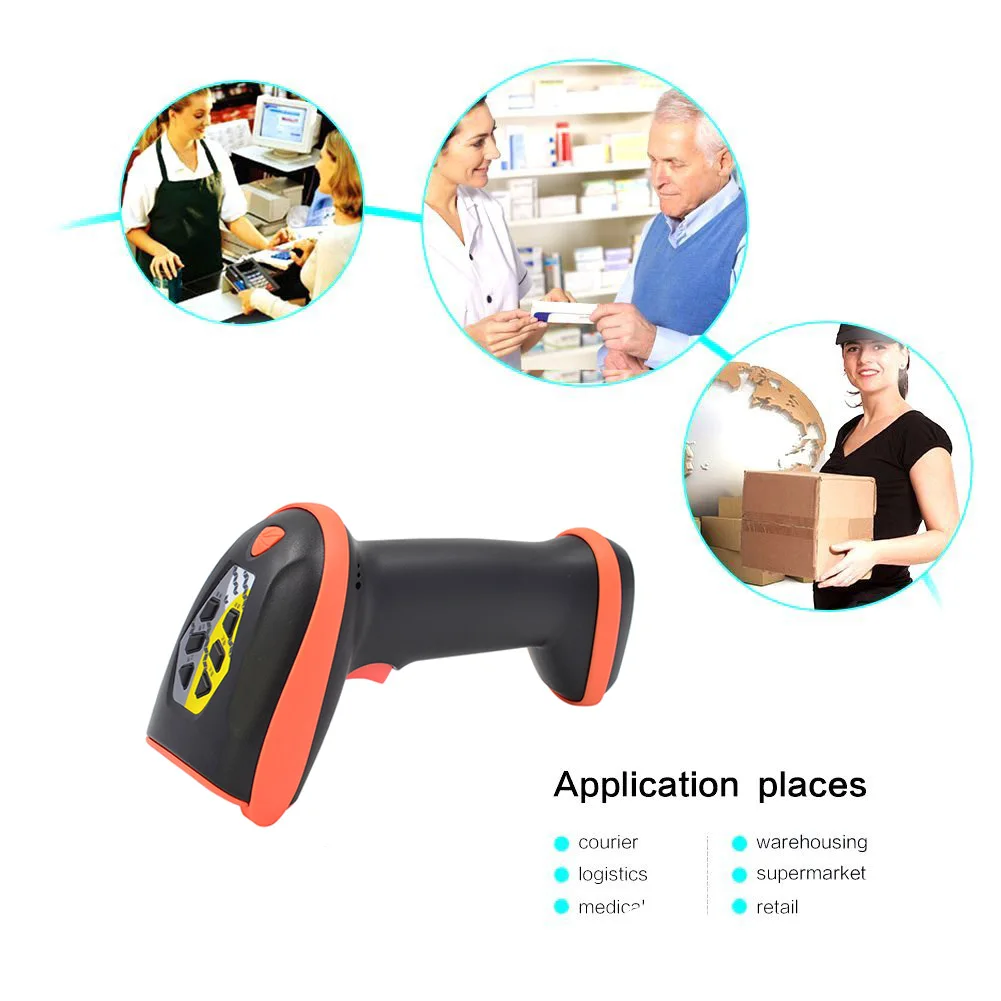 

New 2.4G Wireless Barcode Scanner Scanning Barcode Bar-code Reader
