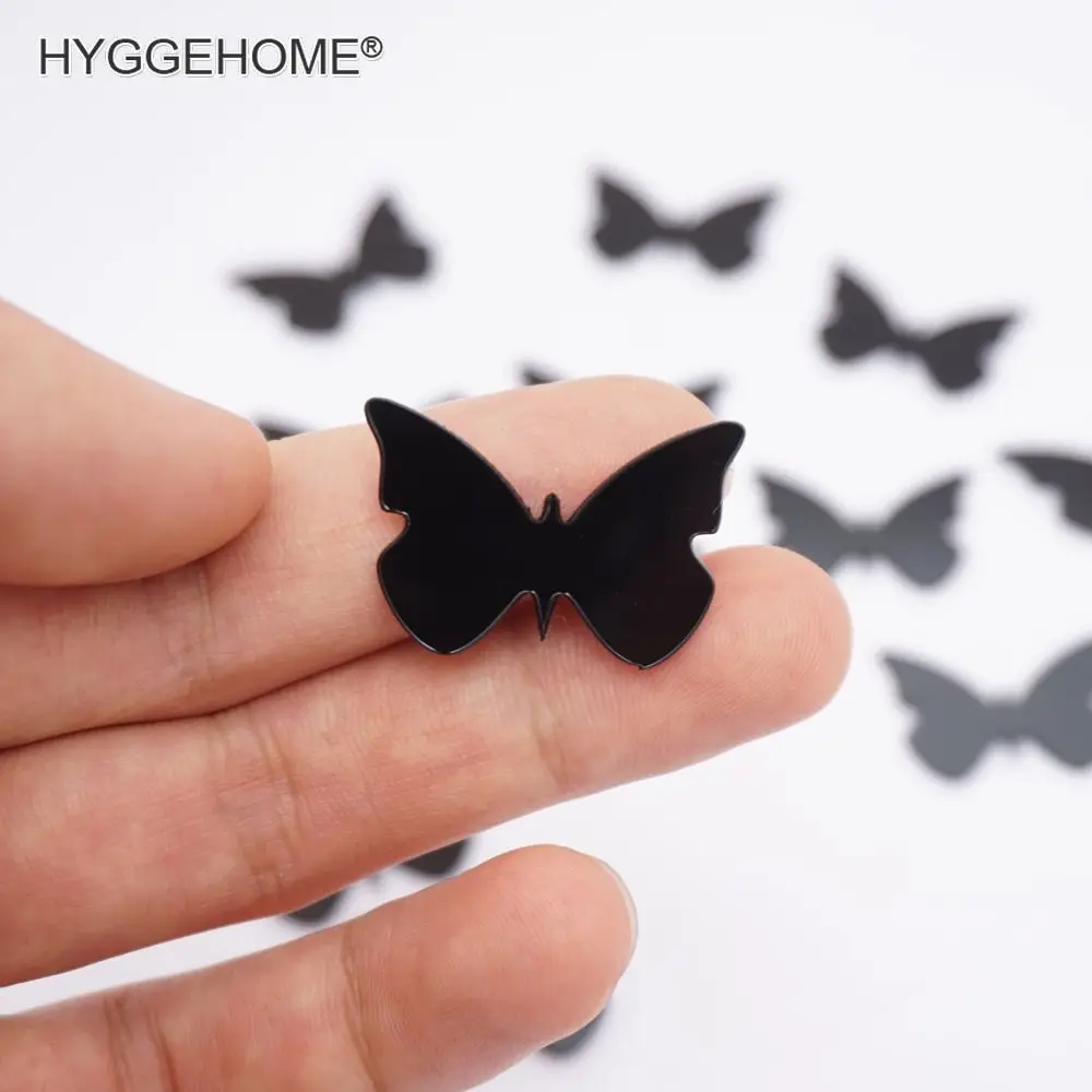 

100Pieces 3X2cm Small Butterfly Sticker Wedding Decor Acrylic Mirror Sticker Kid's Room DIY Accessory Party Guest Gifts