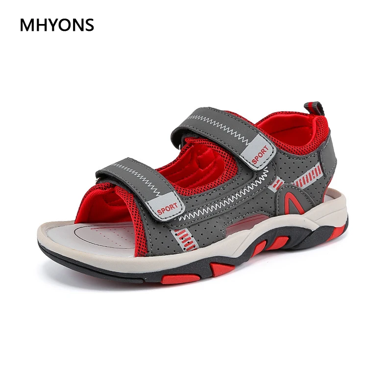 

MHYONS 2018 Summer Kids Shoes Brand Closed Toe Toddler Boys Sandals Flat with Fashion Sport PU Leather Baby Boys Sandals Shoes