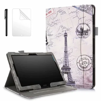 

Front Support Flip Wallet Leather Case For Lenovo Tab P10 TB-X705F cover for Lenovo Tab M10 TB-X605F X505F/f case+gift