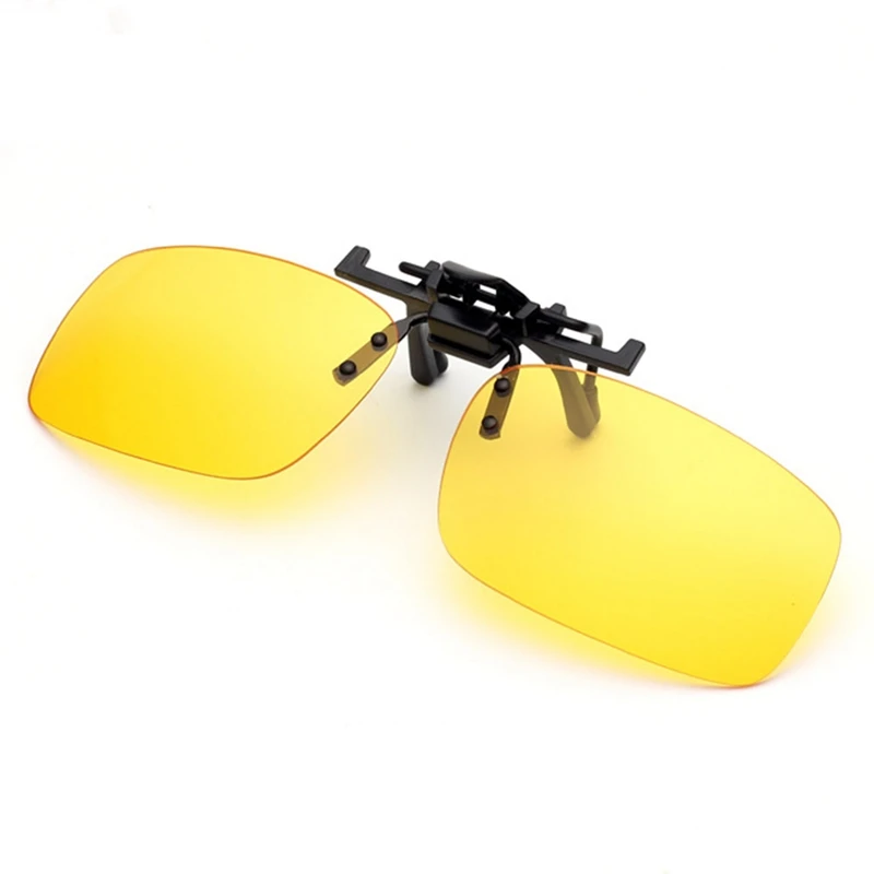 Clip On Sunglasses Driving Night Vision Lens Sun Glasses Male Anti-UVA For Men Women With Case & Glasses Cloth