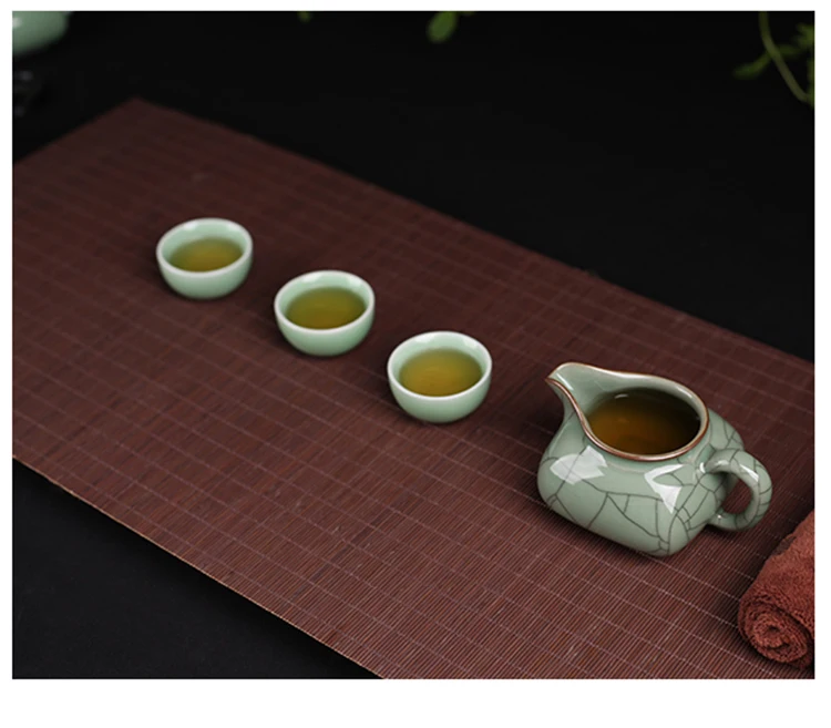 215 мл Longquan Celadon Fair Cup Crackle Glaze Fair Кружка Чайный набор кунг-фу ча хай чайная посуда чайная морская кофейная кружка креативный домашний декор
