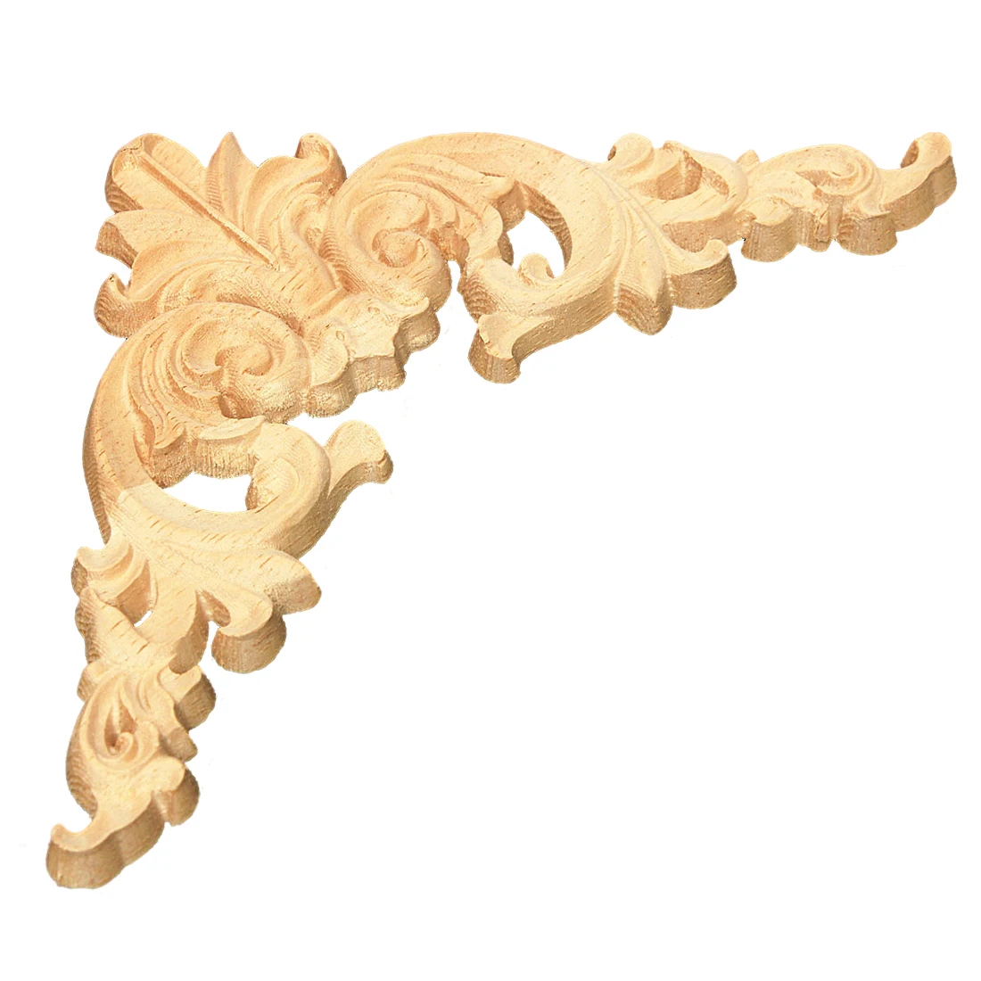 Wholesale HOT Unpainted Wood Oak Carved Corner Onlay Applique Furniture