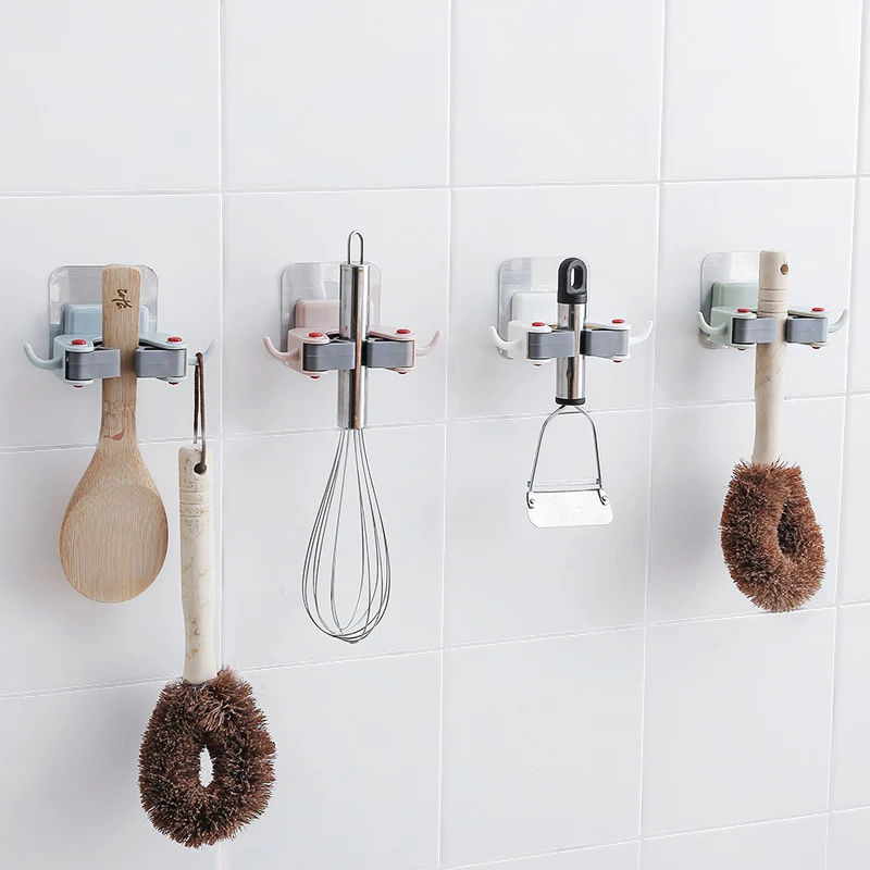 

Multifunctional Traceless Sucker Hook Wall Hangers Towel Mop Handbag Holder Hooks For Hanging Kitchen Bathroom Accessories