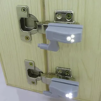 

1PC Universal Cabinet Cupboard Hinge LED Sensor Light 0.25W For Kitchen Bedroom