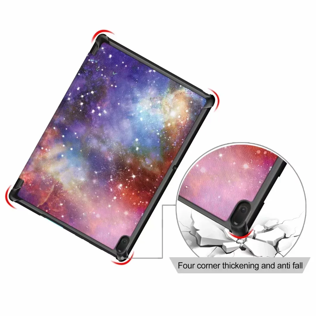 Для Lenovo Tab E10 TB X104F 2019 новый выпуск 10 1 &quotчехол с принтом три сложения Магнитный