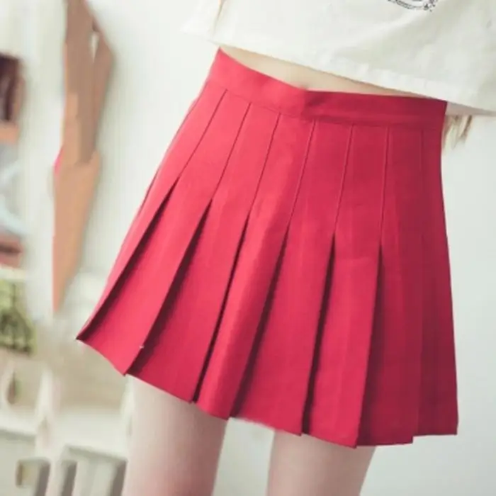 Летняя женская мини плиссированная юбка с высокой талией для школьниц, шорты для тенниса, юбки TY66