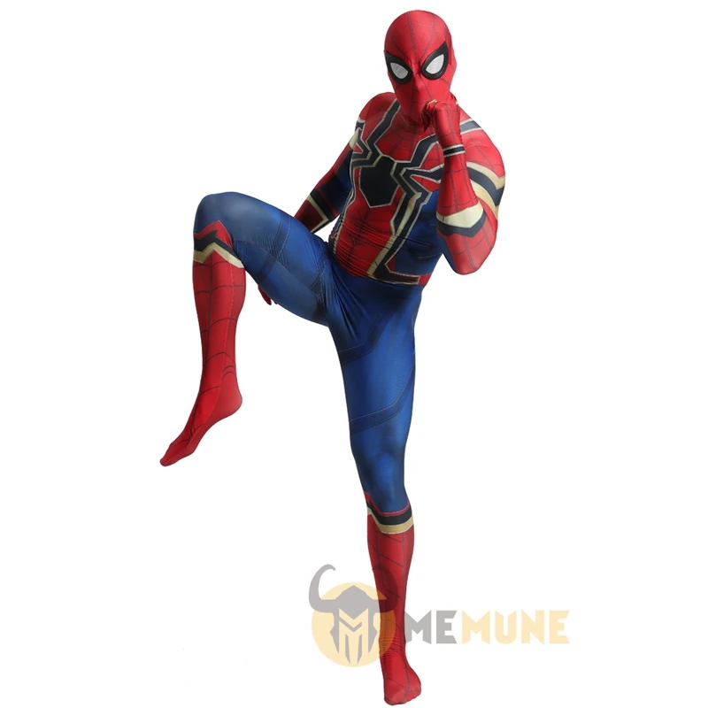 Высокое качество, супергерой, Человек-паук, Железный Паук, 3D мышечные тени, обтягивающие вечерние костюмы Zentai, костюм на Хэллоуин, косплей, карнавальный костюм