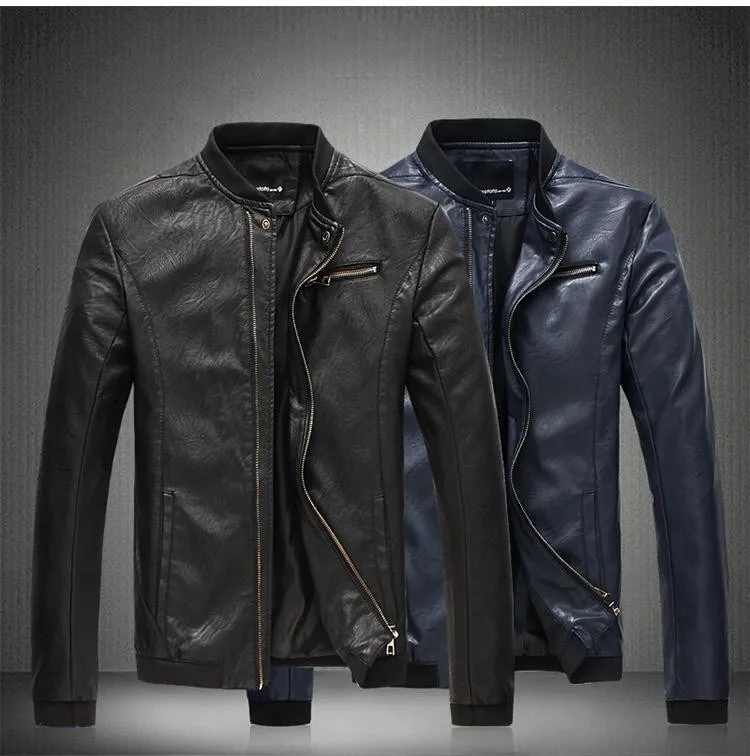 leather jacket men Men's Clothing 2014 fashion casual Fur clothing