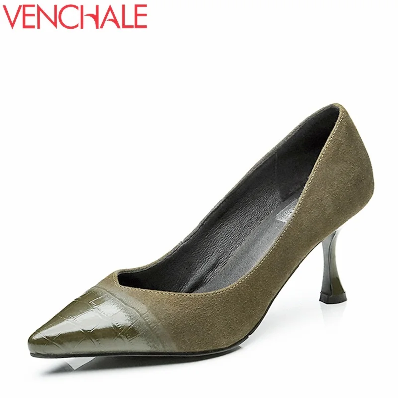 Venchale Office Las Dress Shoes Fashion Pumps Good Quality High Venchale Office Las Dress Shoes Fashion Pumps Good Quality High Hels Spring New Come Pointed Toe Thin Heel Black Green In Women S From
