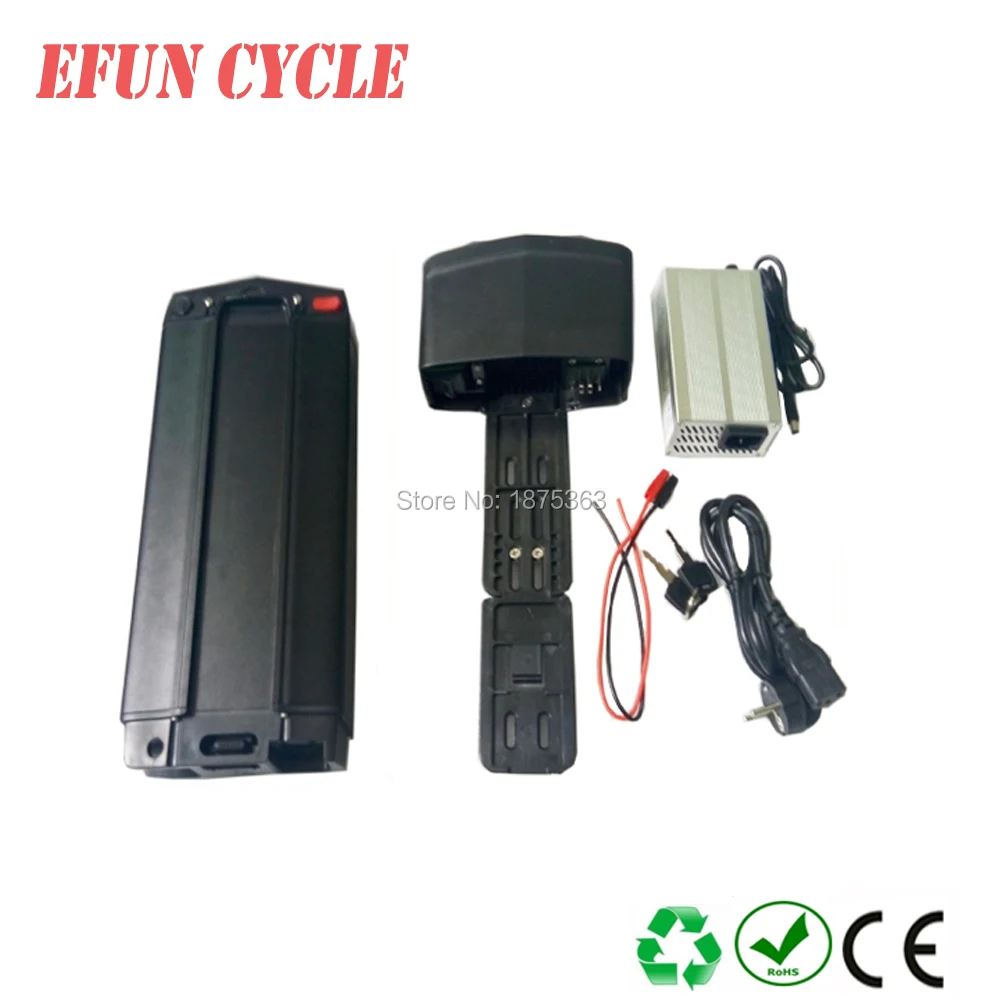 

Free shipping 36V 13.6Ah new rear rack battery with back light for ebike/fat tire bike with charger