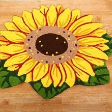 Жёлтый Подсолнух ковер утолщенный напольный коврик для ребенка прекрасный дверной коврик круглый ковер для прихожей Heronsbill коврик с принтом напольный коврик