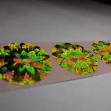 Индивидуальные сделанные самоклеющиеся этикетки наклейки с голограммой. Свободный дизайн! Аннулируется, если удалить