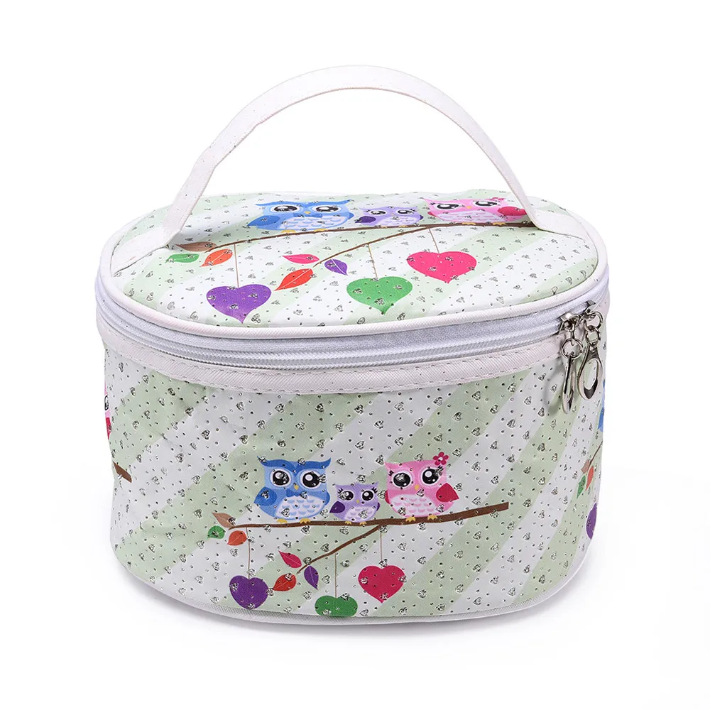 

New 2018 Hot Fashion Portable Fashion Barrel Shaped Travel Cosmetic Bag Make Up Bag Drum Wash Maquiagem Drop Shipping