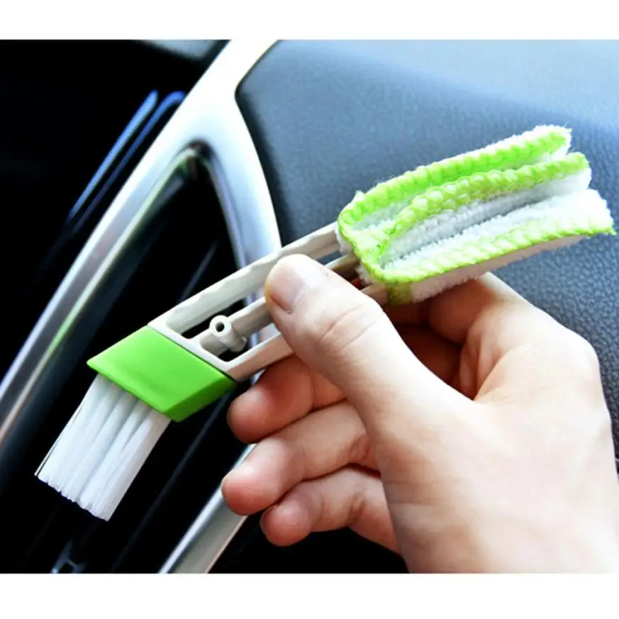 

CARPRIE Car Vent Air-Condition Blind Cleaner Keyboard Duster Double Heads Cleaning Brush Aug15 Drop Ship