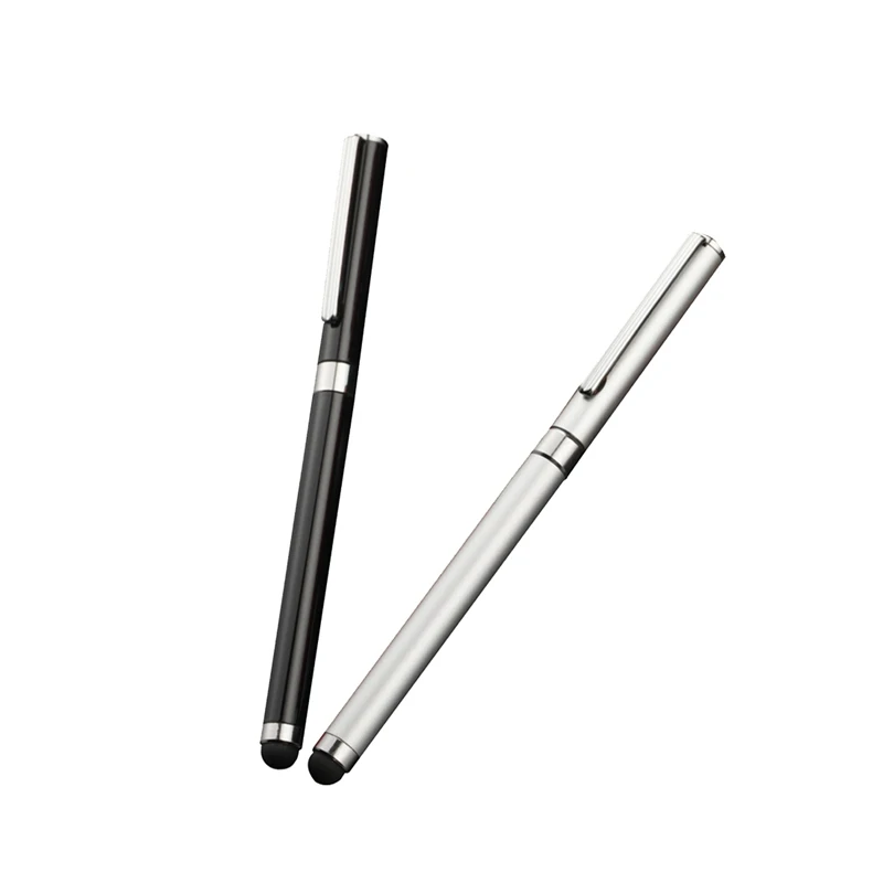 Металлическая ручка для воды стилус Деловой Подарок емкостная ручка для сенсорного экрана заправка: черный