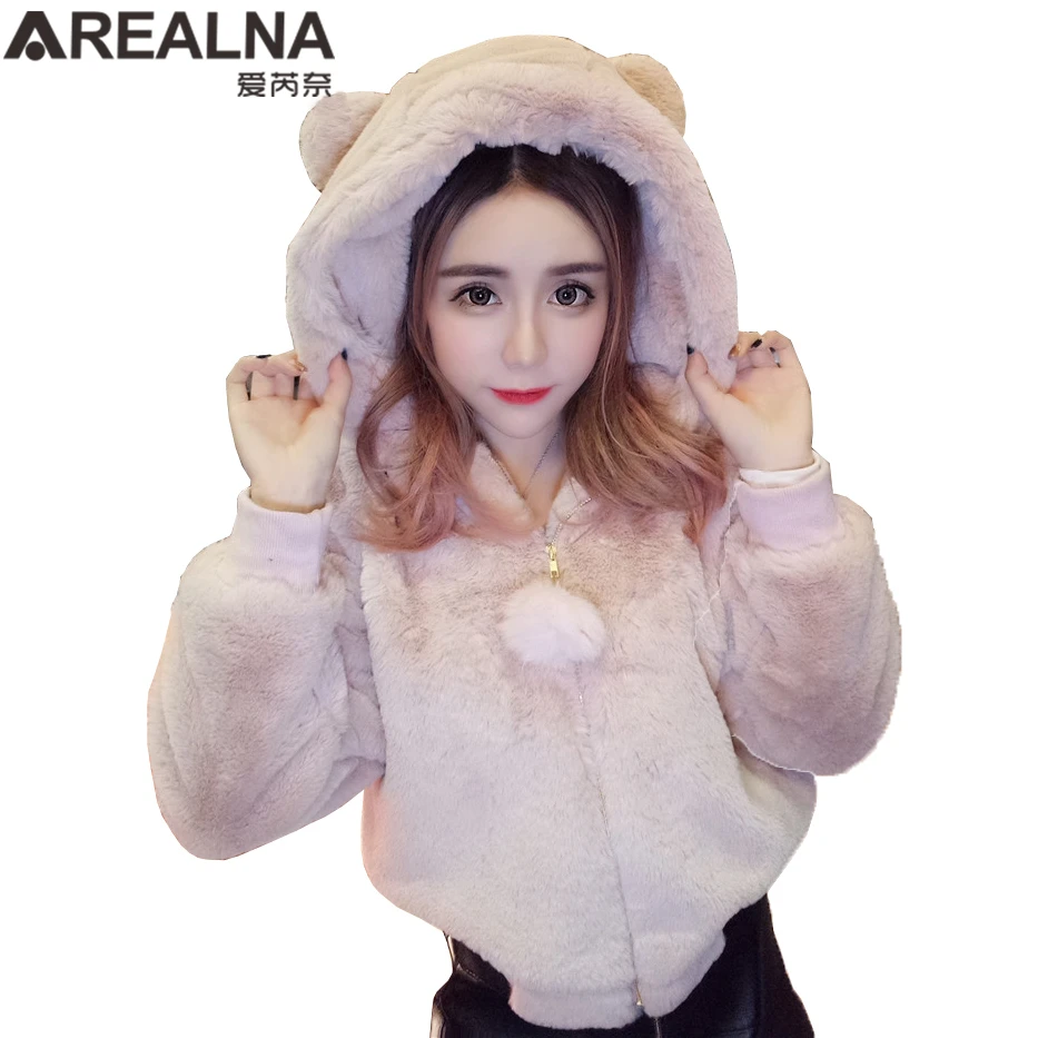 Manteau Femme Winter Women Faux Fur Teddy Bear Coat Hat Kawaii Pink Female Fur Coat with Hooded Vogue Warm Cardigan Outerwears Manteau Femme Winter Women Faux Fur Teddy Bear Coat Hat Kawaii Pink Female Fur Coat with Hooded Vogue Warm Cardigan Outerwears