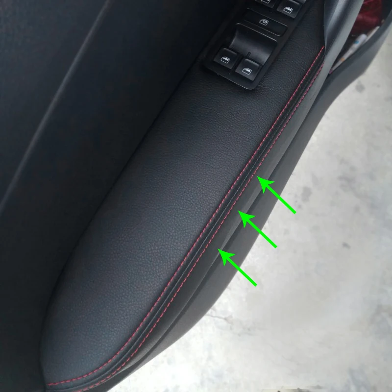 

For VW Polo 2011 2012 2013 2014 2015 2016 Only Hatchback Microfiber Leather Door Handle Armrest Panel Decorative Cover