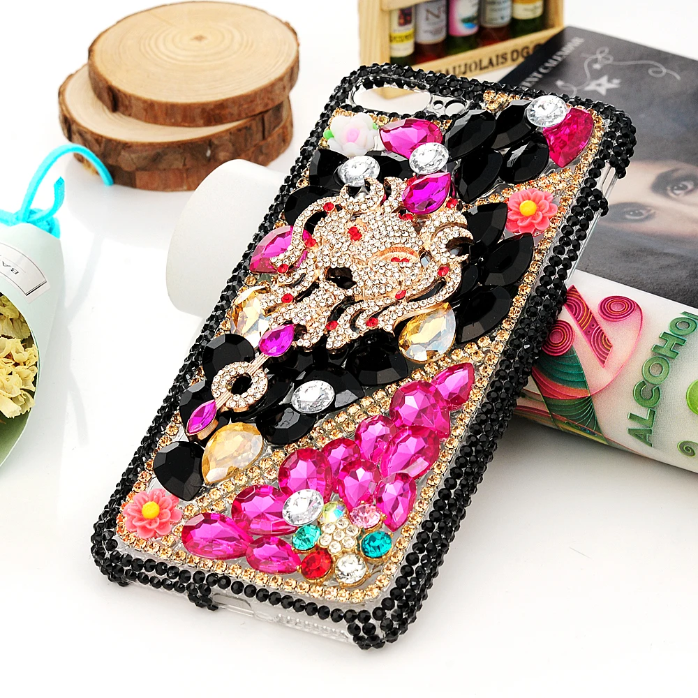 Туфли ручной работы со стразами чехол Капа для Iphone 5 5s se 6 S 7 8 Plus Bling блестящими