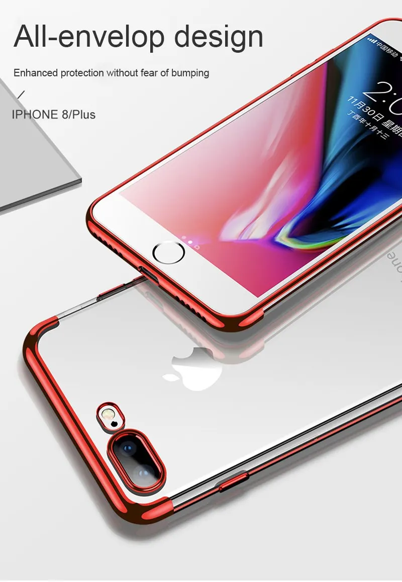 Цветным напылением, чистый мягкий чехол для iPhone 5,8 6,1 6,5 для iPhone X 10 6 S, 6, 6 Plus, 6S Plus, 7, 8, 7 Plus, 8 Plus, ультра тонкий чехол