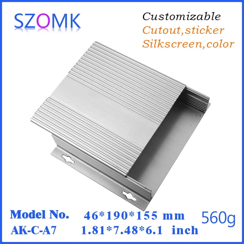 

wall mounting aluminum housing electronics project case (4 pcs) 46*190*155mm anodizing aluminum profile outlet enclosure