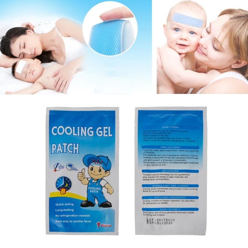 5pcs Medical Grade Hydrogel Fever Reducing Pain Relief Cooling Patch