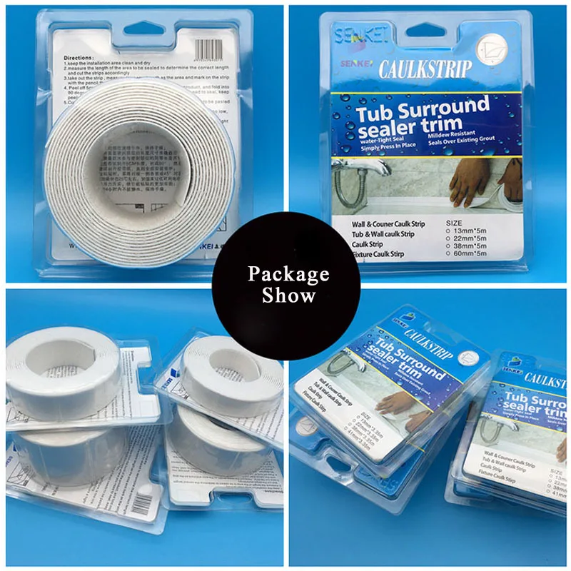 

Magic Tub and Wall Peel & Caulk Strip - Create a Tight Seal Between the Bathtub and Wall to Keep Moisture Out