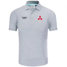 Высокое качество логотип crocodil Mitsubishi логотип поло классический бренд Мужская рубашка поло мужская повседневная однотонная с коротким рукавом хлопковые рубашки-поло