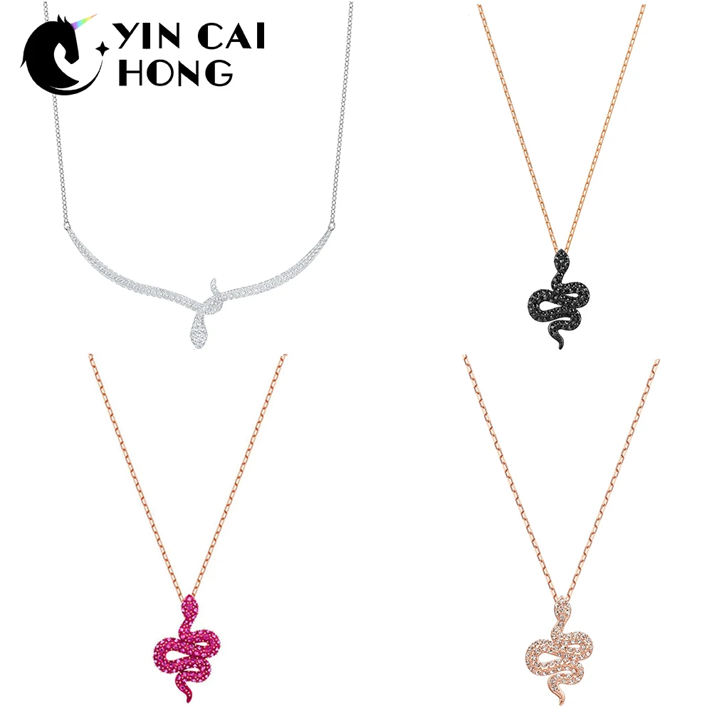 

YCH LESLIE Personalized Snake Necklace with Rose Gold The Mysterious Charm Clavicle Chain Conveys The Seductive Charm of Women