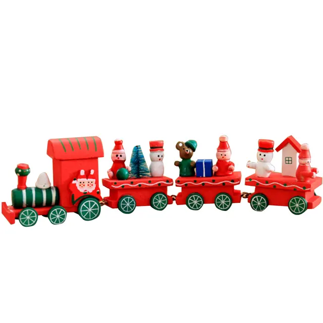 wooden train christmas ornament xmas festival gifts new year