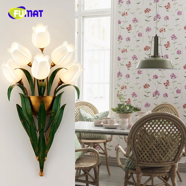 Fumat European Style Art Decor Flower Wall Sconces Lamp Lighting For Fumat European Style Art Decor Flower Wall Sconces Lamp Lighting For Living Room Bedside Modern Brief