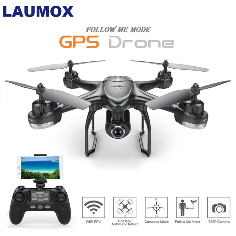 LAUMOX S30W gps Дрон динамический Дрон FPV Дрон с широкоугольной камерой 1080P Профессиональный Радиоуправляемый квадрокоптер Дрон VS X8 Pro X8pro