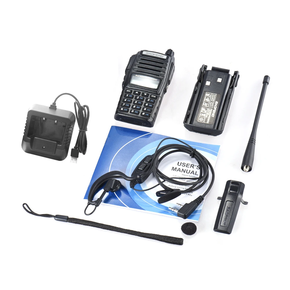 BAOFENG VHF/UHF Двухдиапазонный портативный приемопередатчик с ЖК-дисплеем FM радио приемник 5 Вт CB радио DTMF кодирование аварийной сигнализации