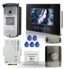 ENVÍO LIBRE 7 “Pantalla táctil Sistema de Videoportero De Intercomunicación + RFID Impermeable Cámara Del Timbre + Mute Cerradura de Control Eléctrico