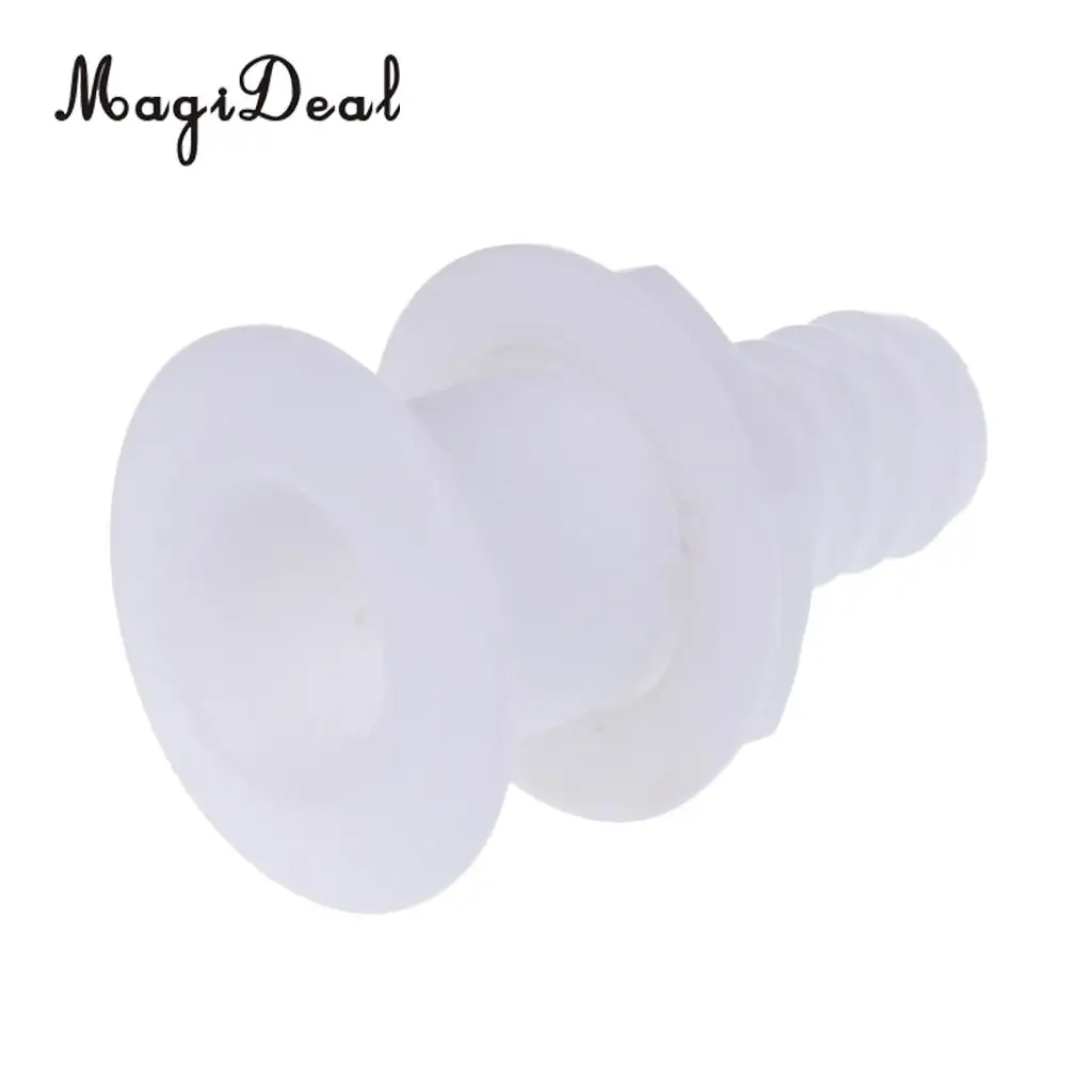 MagiDeal 1Pc Durable Plastic Boat Marine Straight Thru-Hull Bilge Pump & Aerator Hose Fitting for Rowing Boat Yacht Acce 3 Sizes