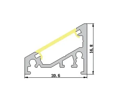 Угловой светодиодный алюминиевый профиль для Светодиодные полосы