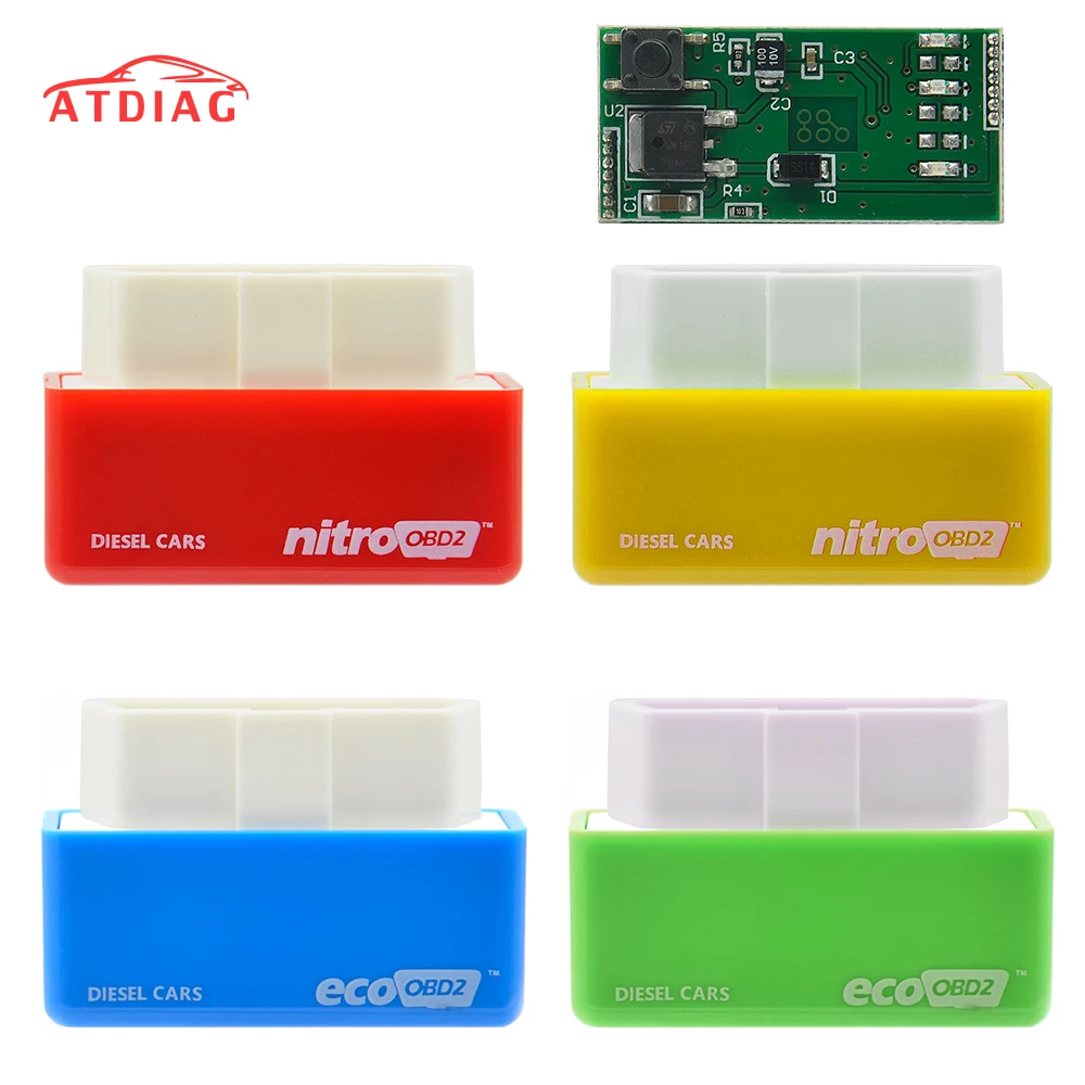 

Nitroobd2 Full chip Economy EcoOBD2 Chip Tuning Box Blue Color 15% Fuel Save Eco OBD2 For Diesel Cars More Power