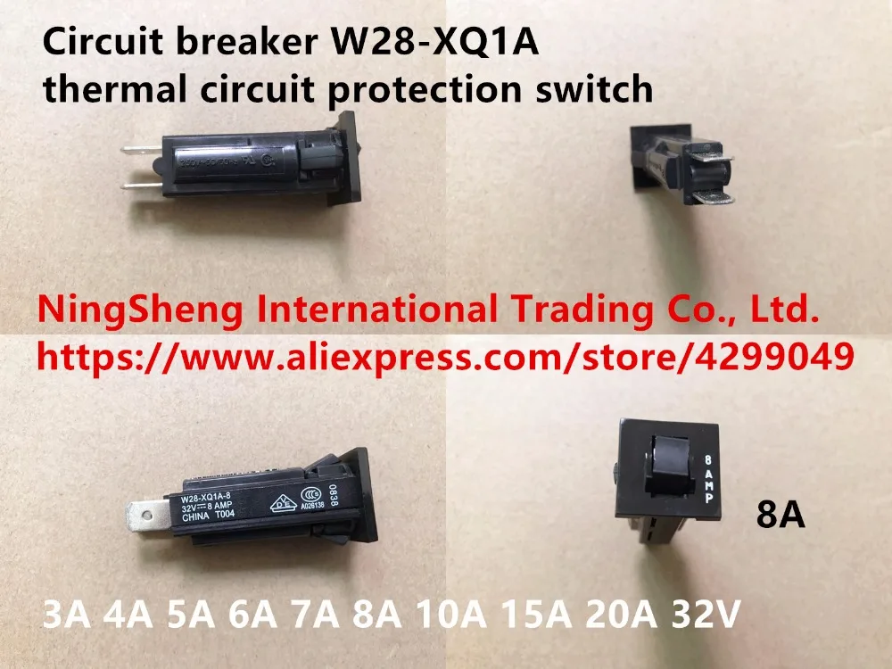 Импорт автомат защити цепи W28-XQ1A тепловой защитой от короткого замыкания переключатель 3A 4A 5A 6A 7A 8A 10A 15A 20A 32V постоянного тока