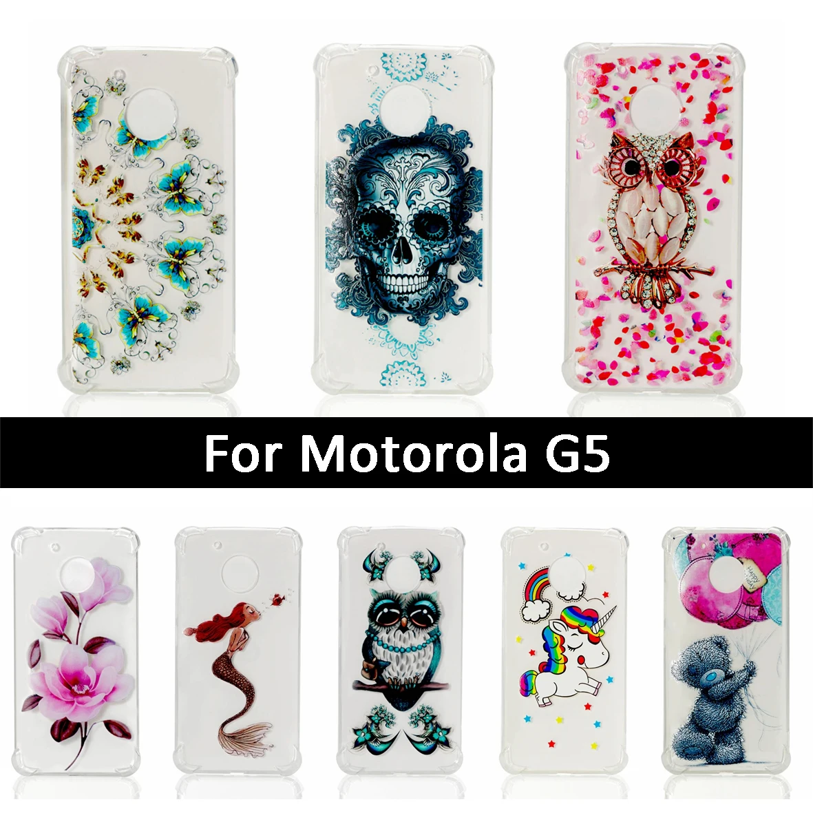 Модный ТПУ силиконовый чехол для Motorola Moto G5 G 5 с мультяшным принтом противоударный