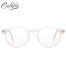 CALIFIT модные круглые очки оправа для женщин прозрачная оправа фирменный дизайн прозрачные линзы, очки Аксессуары женские очки Новые