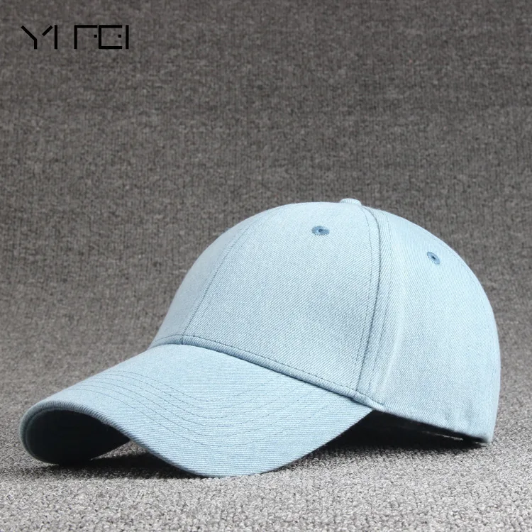

New High quality Solid color cowboy denim unisex women baseball cap men Hat snapback hat Solid color
