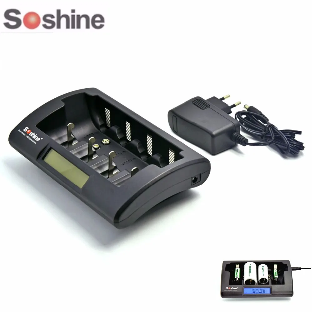 Умное интеллектуальное зарядное устройство Soshine CD1 с ЖК дисплеем универсальное