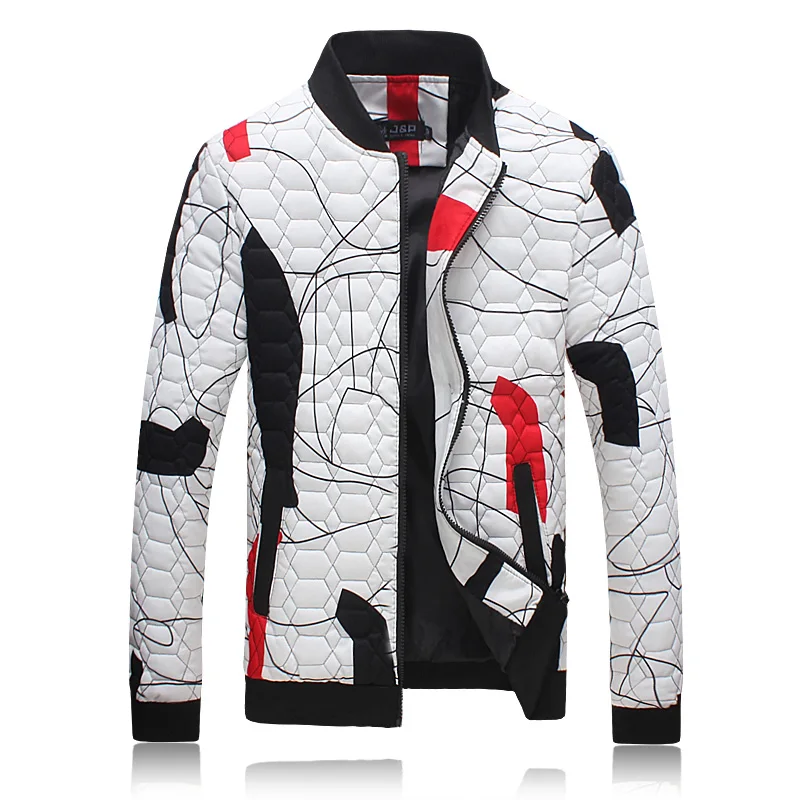 2016 new style winter Men s fashion leisure grid Decorative pattern cotton padded clothes men s